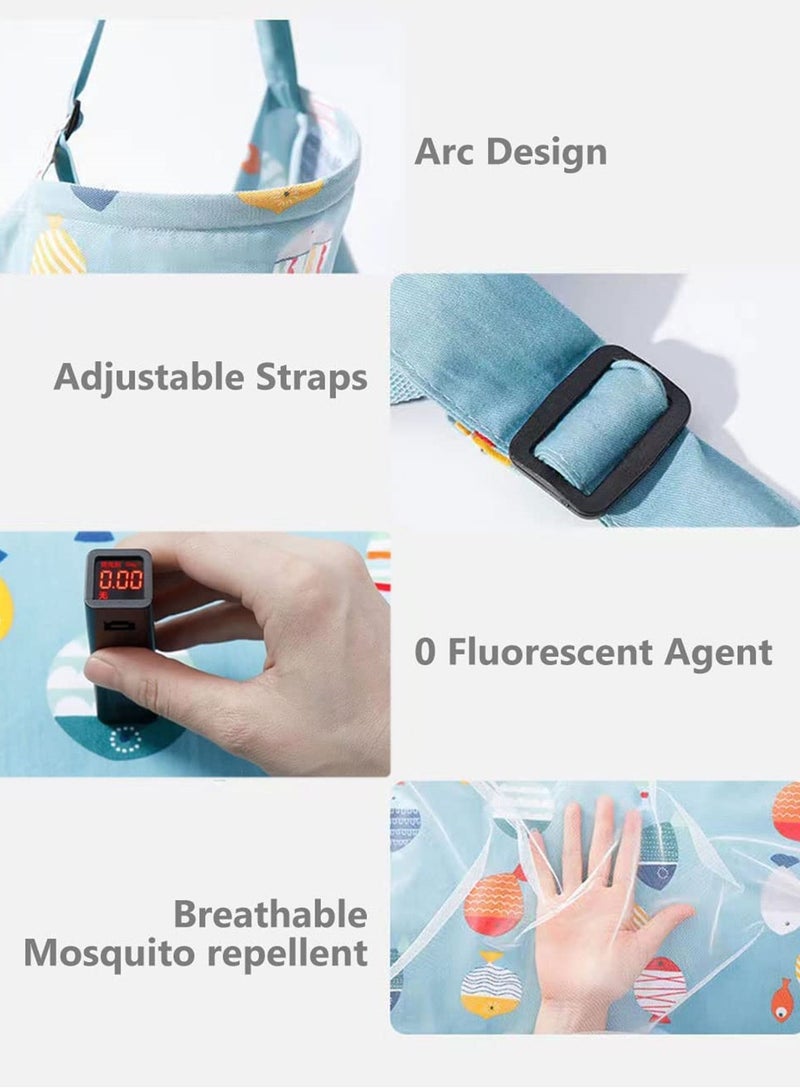 Barakah غطاء للرضاعة الطبيعية، مئزر تنبيه للرضع للخصوصية، أزرق - Image 5