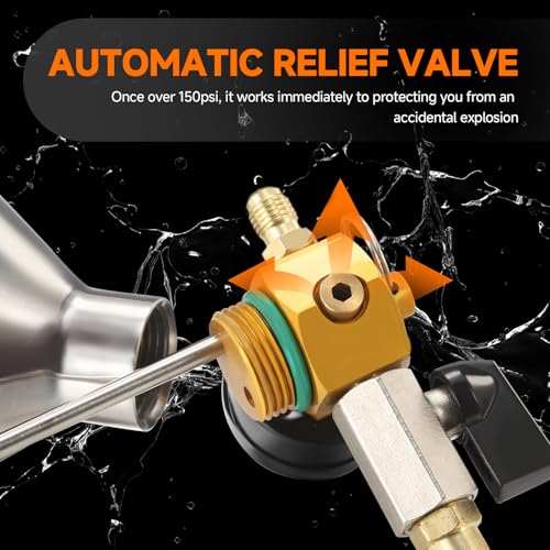 FOUR UNCLES AC Flush Kit - Air Conditioner System Cleaning Tool Set with Stainless Steel Canister and Nylon Hose & Flushing Spray Gun for R134a R12 R22 R410a R404a - Image 4