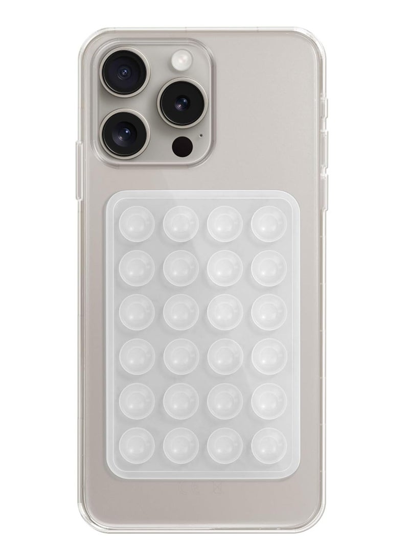 Suction Phone Case Mount, Sillicon Adhesive Phone Accessory  Hands-Free Fidget Toy Mirror Shower Phone Holder, Tiktok Videos and Selfies (white) - Image 1