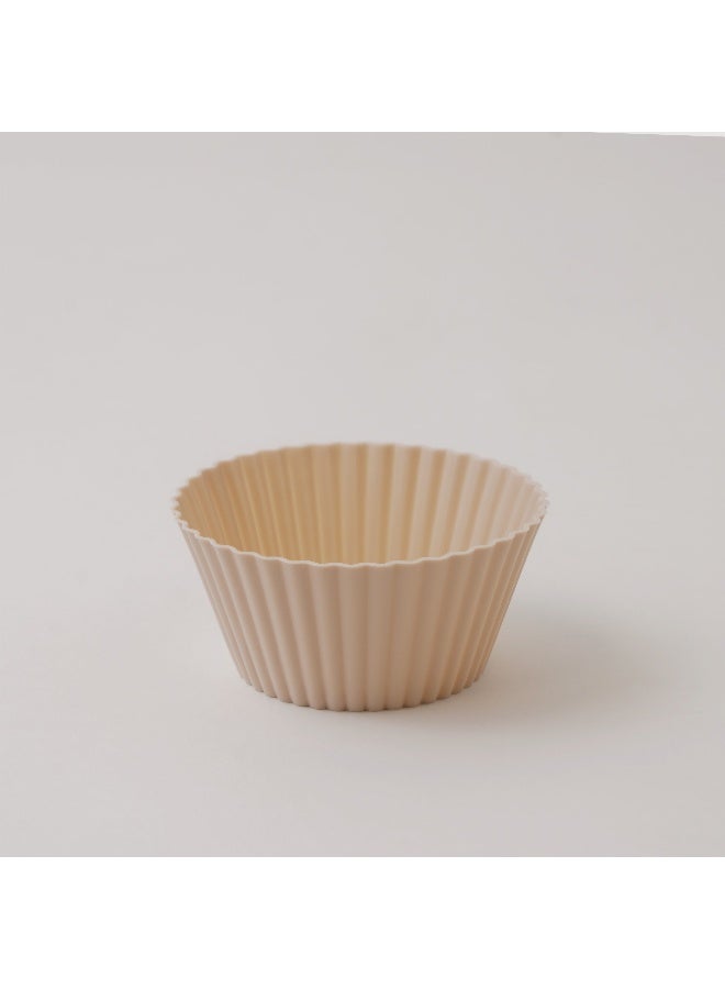 ألبرتو طقم 8 قوالب كب كيك سيليكون حجم كبير، كريمي 7*7*3.5سم - Image 2