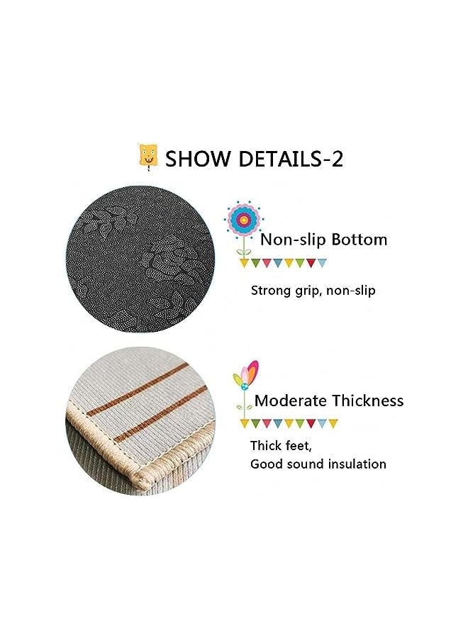 Zaboon Children's Play Village/City Mat, Town City Car Roads for Floor Crystal Velvet Baby Mats, Play Area Rug with Rubber Backing, for Toddlers Crawling Super Soft Thick (Brown) - Image 3