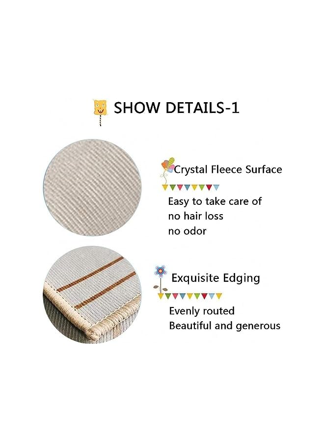 Zaboon Children's Play Village/City Mat, Town City Car Roads for Floor Crystal Velvet Baby Mats, Play Area Rug with Rubber Backing, for Toddlers Crawling Super Soft Thick (Brown) - Image 2