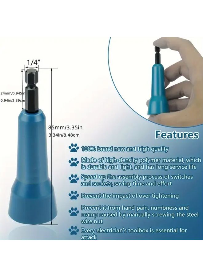 Yellow Wire Twister Tool 1 4 Inch Drill Bit and Connector Driver for DIY Professional Use - Image 3