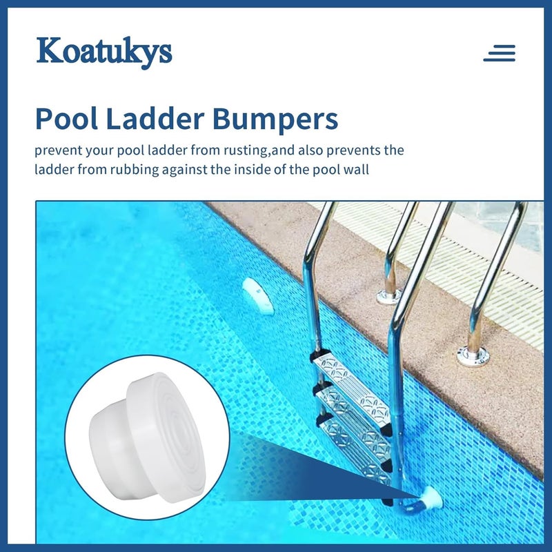Koatukys أغطية درابزين حمام السباحة لاستبدال سدادة درابزين حمام السباحة الأرضي، مناسبة لأنابيب درابزين حمام السباحة مقاس 1.9 بوصة (4 قطع/عبوة) - Image 3