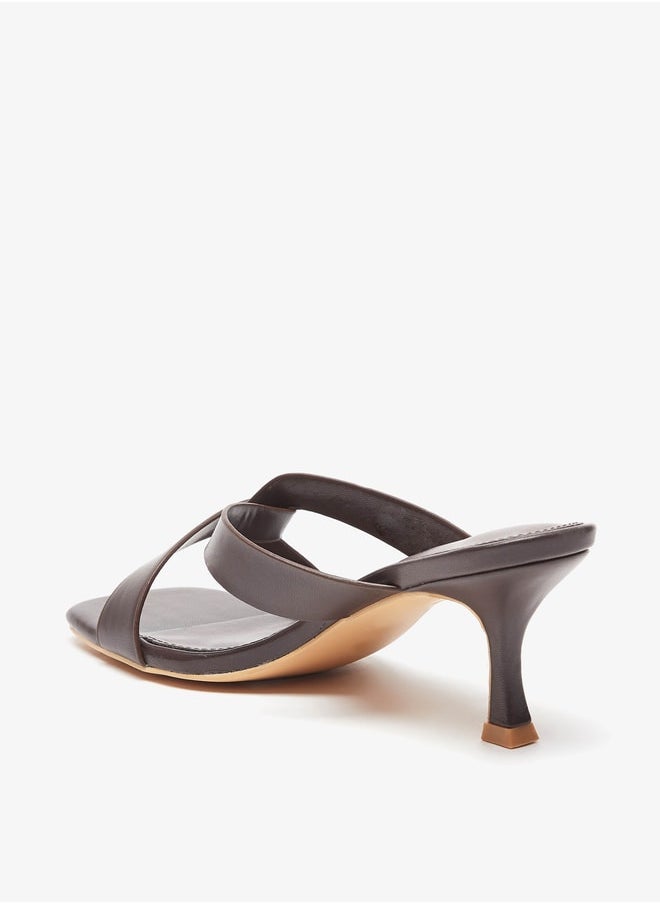 Flora Bella By Shoexpress Strappy Slip-On Sandals with Stiletto Heels  - Image 2