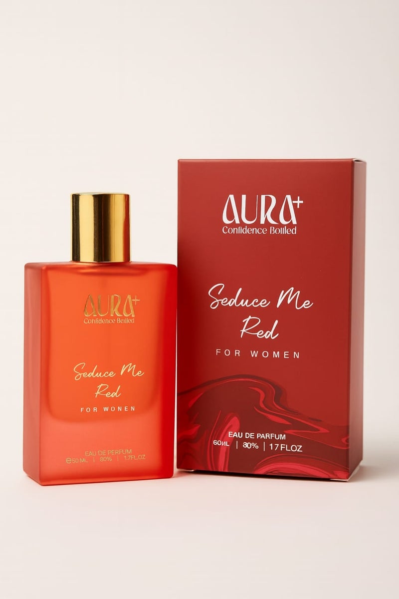 AURA PLUS Seduce Me Red Perfume for Women 50ml | Floral Amber Fragrance | Feminine, Warm & Romantic | Ideal for Weddings & Elegant Daytime Events - Image 2