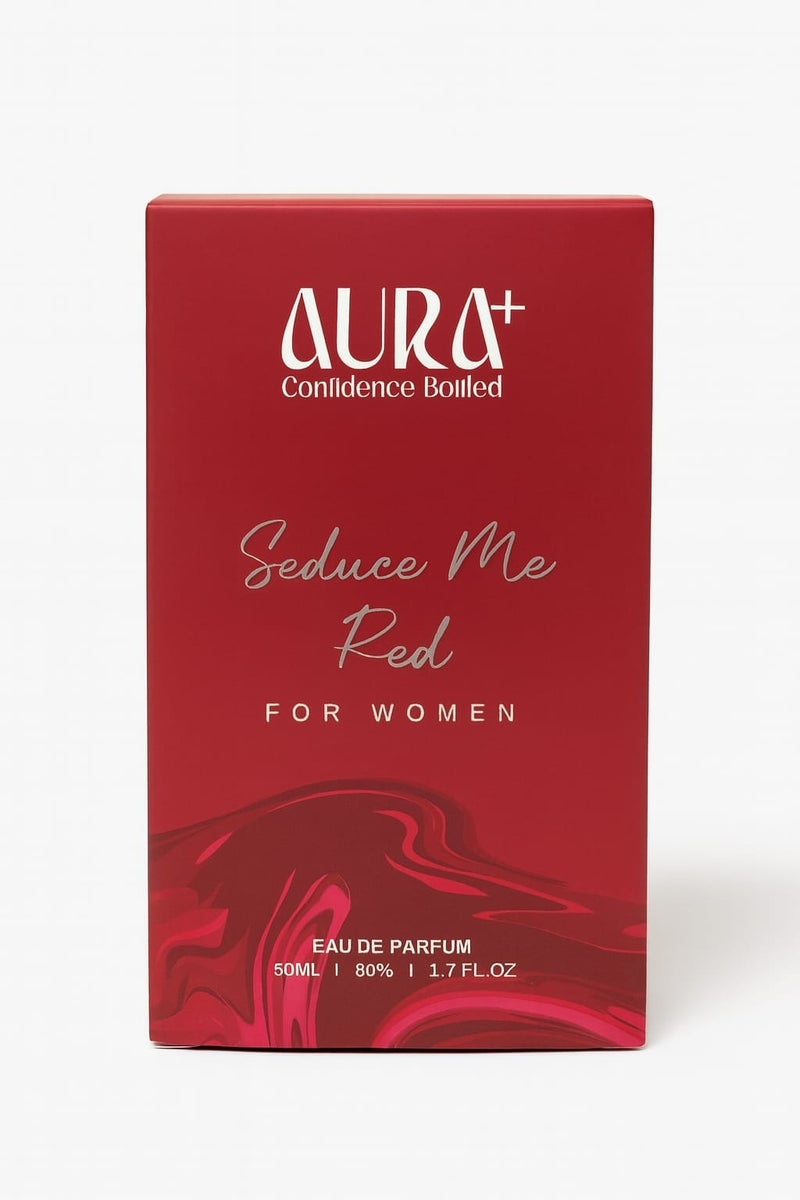 AURA PLUS Seduce Me Red Perfume for Women 50ml | Floral Amber Fragrance | Feminine, Warm & Romantic | Ideal for Weddings & Elegant Daytime Events - Image 3