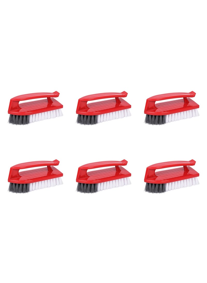 LIAO Cleaning Brush Pack of 6 | Plastic Hand Scrub Brush with 25mm PP Bristles | Compact Multi-Purpose Brush for Kitchen, Bathroom, Floor & Household Cleaning - Image 5