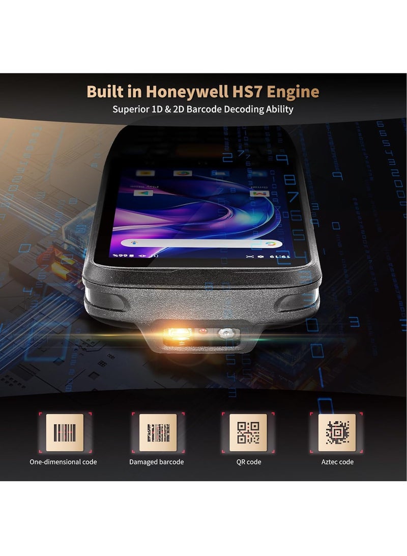 NETUM Android 11 Handheld Computer POS PDA Terminal, 4GB RAM+64GB ROM 1D/2D/QR Barcode Scanner Support Wi-Fi 4G BT NFC with 4” Touchscreen for Supermarket Restaurant Warehouse Retail Inventory Logistics - Image 5