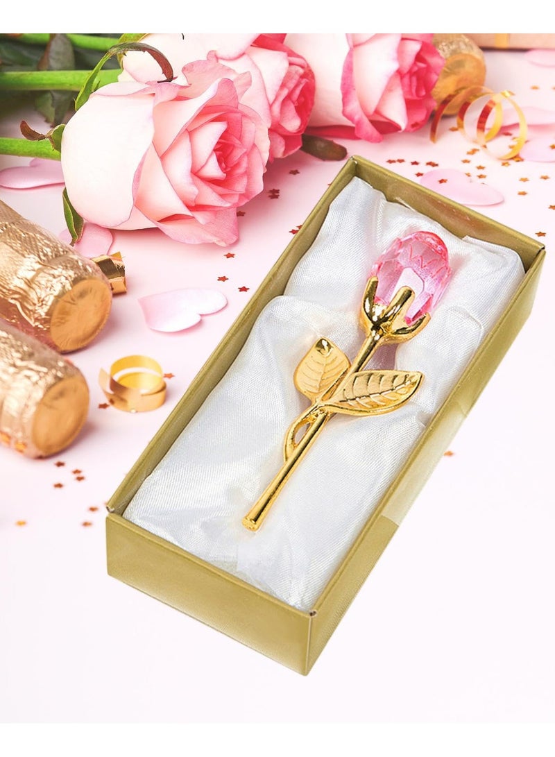 BenQuand Mini Crystal Flower Artificial Flowers, Wedding Party Gift, Room Ornament , Office Desktop FengShui Decoration, Valentine's Day Gift - Image 2