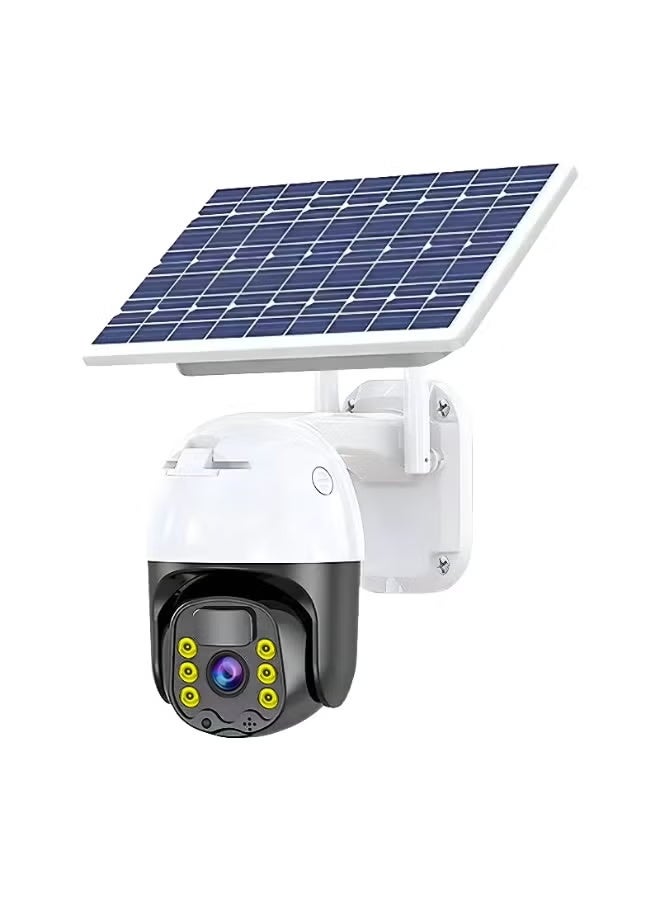TIGER Solar-Powered Smart WiFi Security Camera with 360° Pan & Tilt Rotation | Outdoor Wireless CCTV Camera with Full-Color Night Vision, PIR Motion Detection & Two-Way Audio | Waterproof IP66 Smart Surveillance Camera for Home, Villa, Farm & Office | Energy-Efficient Solar Charging & Remote Access via App - Image 1