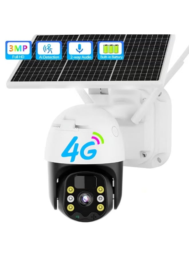 TIGER Solar-Powered Smart WiFi Security Camera with 360° Pan & Tilt Rotation | Outdoor Wireless CCTV Camera with Full-Color Night Vision, PIR Motion Detection & Two-Way Audio | Waterproof IP66 Smart Surveillance Camera for Home, Villa, Farm & Office | Energy-Efficient Solar Charging & Remote Access via App - Image 3