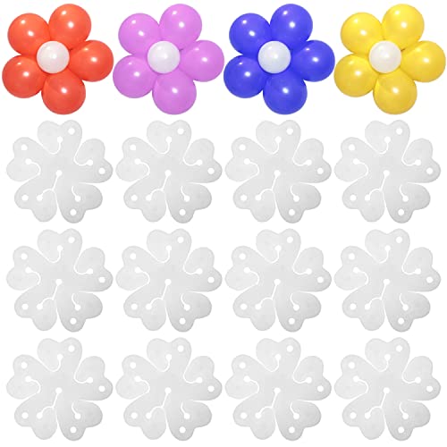 BHUCUTU 100 Pieces Flower Balloon Clips Balloons Holder Balloon Arch Clips for Baby Shower Wedding Event Decorations Birthday Party Supplies Flower Style - Image 1
