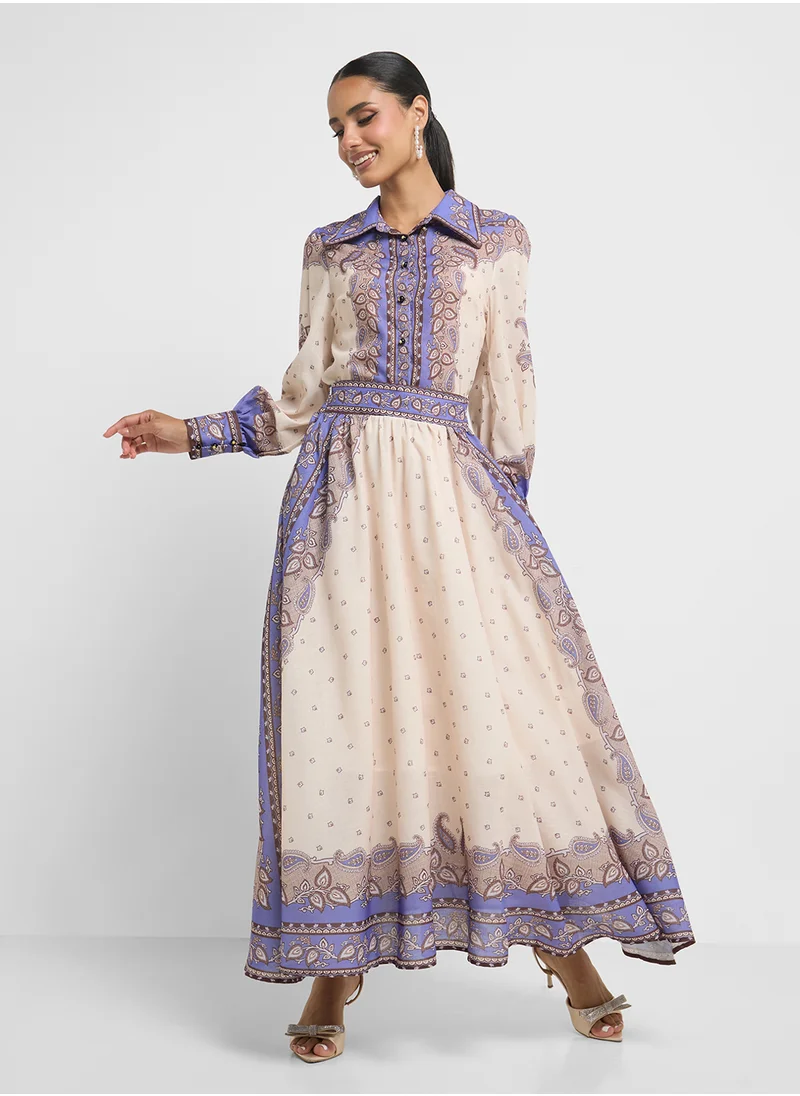 Khizana Printed Top & Skirt Set