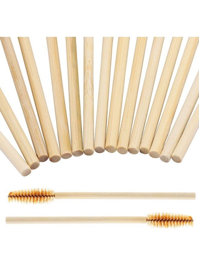 Tbestmax 150 Disposable Mascara Wands Eyelash Brush Spoolies For Eye Lash Extension Eyebrow Bamboo Stick Brown  - Image 4