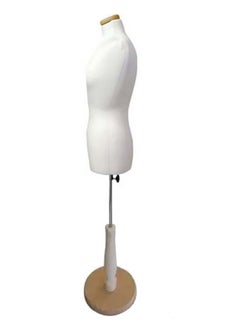 Generic Display Mannequin White Color with Round Wooden Base  - Image 3