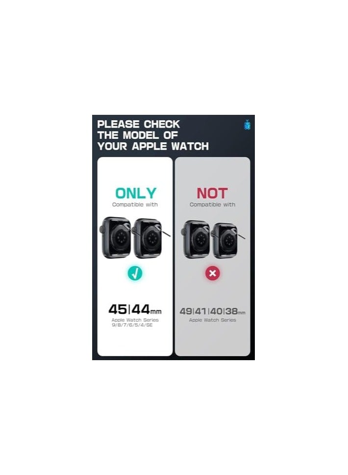 SUPCASE [Unicorn Beetle Pro] Designed for Watch Series 8/7/6/SE/5/4 [45/44mm], Rugged Protective Case with Strap Bands - Image 2