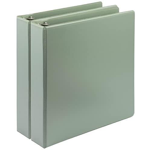 Samsill PlantBased 15 Inch Durable DRing View Binder EcoFriendly USDA Certified Biobased2 CountPack of 1 Sage Green - Image 1