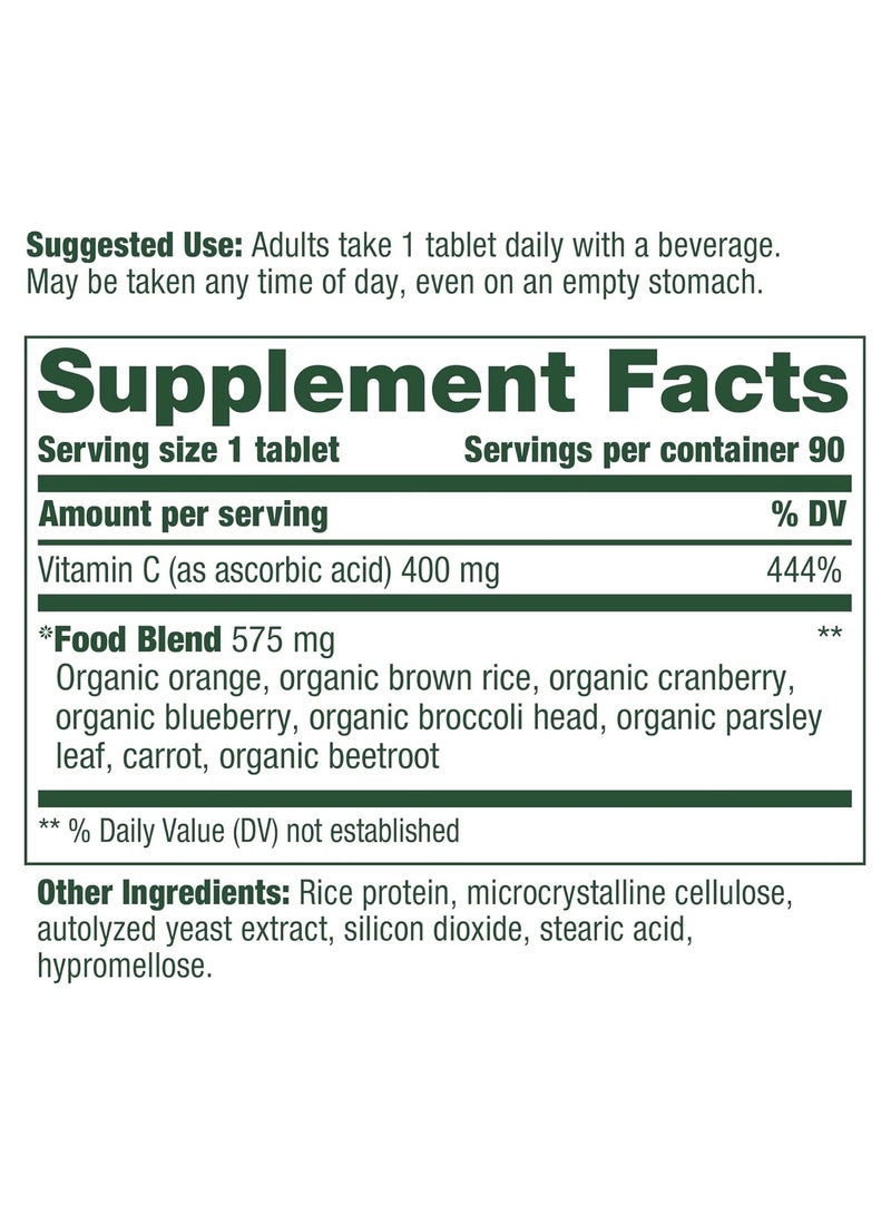 MegaFood Ultra C 400 mg - Helps Provide Strong Support for the Immune System - Supports Overall Skin Health, 90 Tablets / 90 Servings  - Image 3