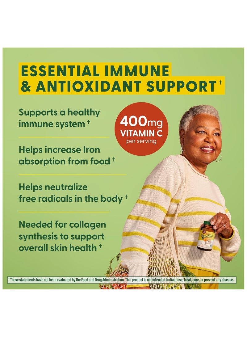 MegaFood Ultra C 400 mg - Helps Provide Strong Support for the Immune System - Supports Overall Skin Health, 90 Tablets / 90 Servings  - Image 4