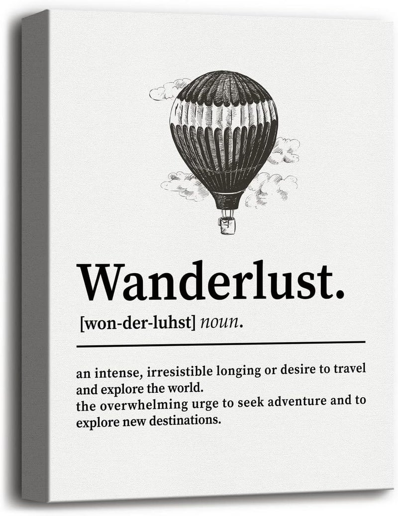 WKYAER Wanderlust Inspirational Canvas Wall Art - Image 1