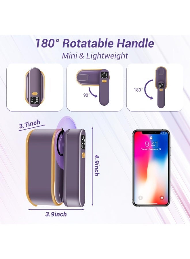 Mini 3 Steam & Iron Modes Iron Steamer,1800W, 2 in 1 Portable Steamer Support Dry&Wet Ironing, 9S Heating, 180° Rotatable Travel Steam Iron(Purple) - Image 5