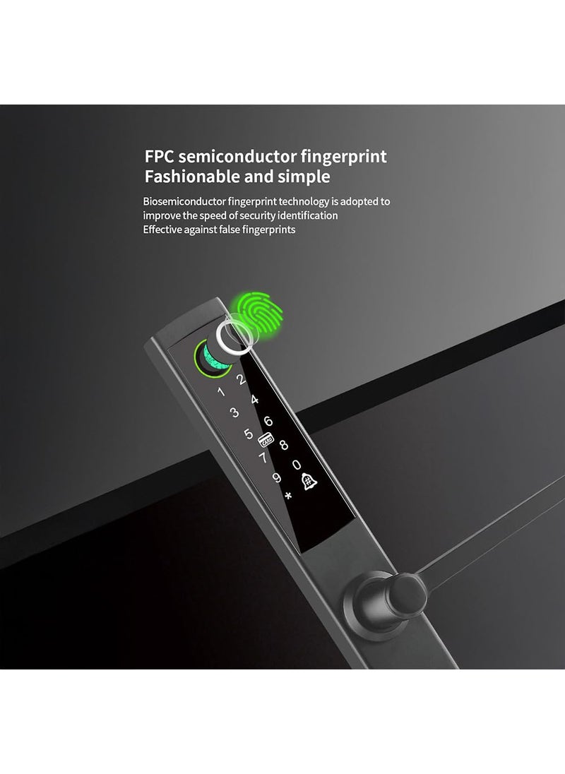 Golens Golens X52 Smart Digital Door Lock 5Way Unlock Fingerprint RFID Card PIN Access App Control Mechanical Key Waterproof Luxury Aluminium Design Easy Installation  - Image 4