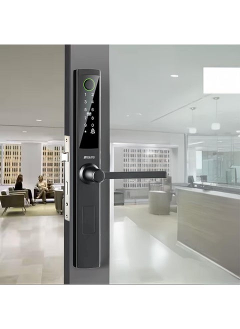 Golens X52 Smart Digital Door Lock 5Way Unlock Fingerprint RFID Card PIN Access App Control Mechanical Key Waterproof Luxury Aluminium Design Easy Installation