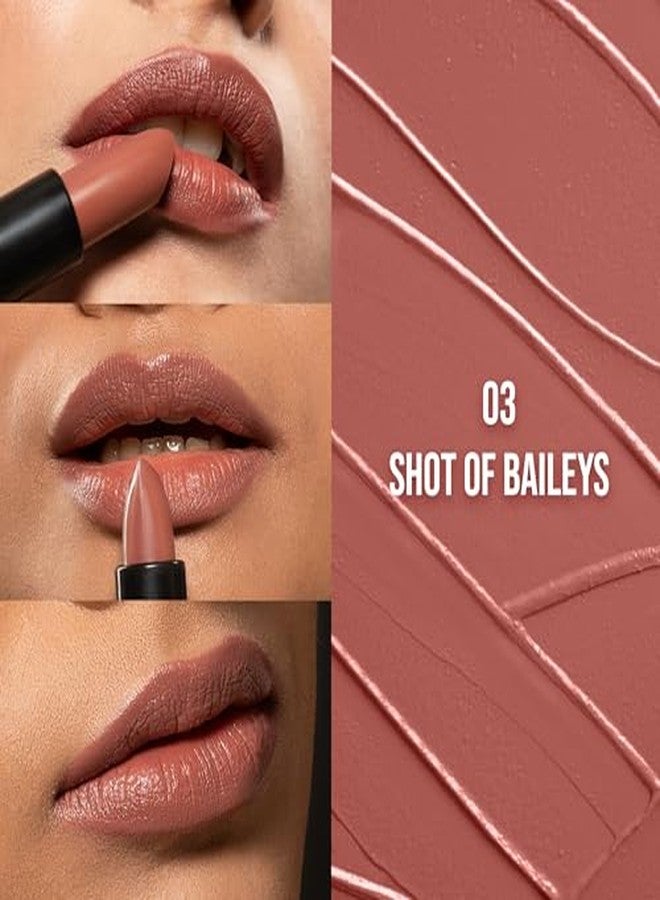 Staze 9to9 Crème De La Matte Lipstick | Intense Color Payoff | Weightless Silky Formula | Smudgeproof & Transferproof | 12 Hrs Stay | Non-Drying Pigmented Lightweight | 03 Shot of Baileys | 4.2 g - Image 3
