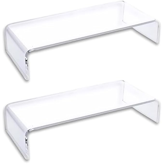 OSCO CLEAR ACRYLIC MONITOR STAND 50 CM X 20 CM X 10 CM (PACK OF 2) - Image 1