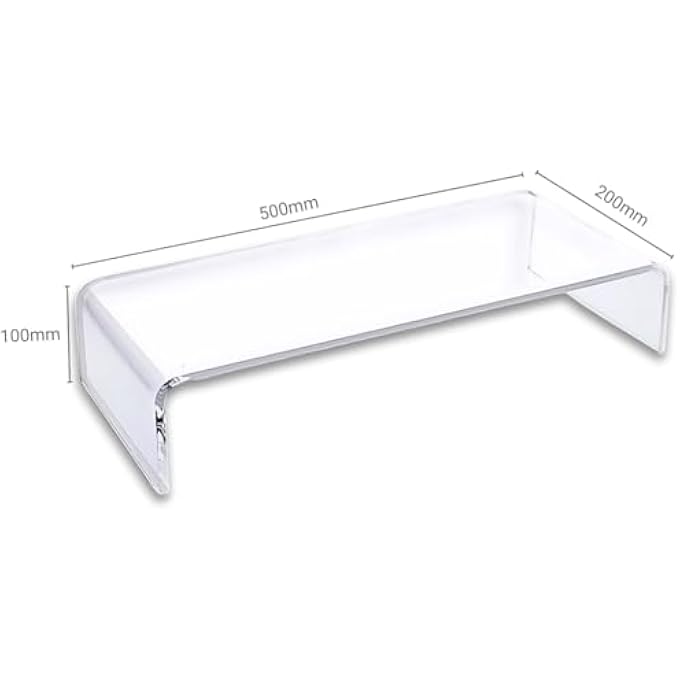 OSCO CLEAR ACRYLIC MONITOR STAND 50 CM X 20 CM X 10 CM (PACK OF 2) - Image 3