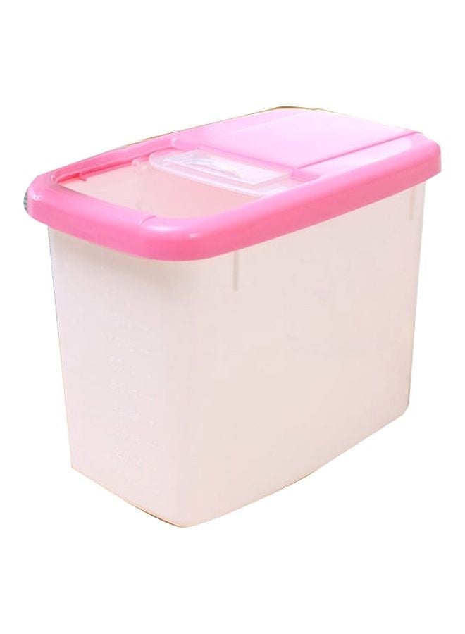 PEI  AN Rice Noodles Storage Bucket Dispenser Container Box | Storage Tissue With Counting Cup White/Pink 33x25x19CM - Image 1