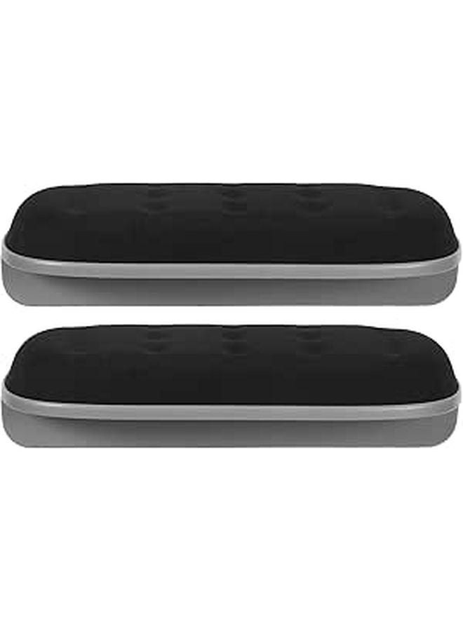 Slow Rebound Memory Foam Elbow Rest Pads Non Slip Wrist Support For Office Home Desk Black Pair - Image 1