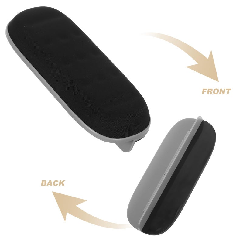 Slow Rebound Memory Foam Elbow Rest Pads Non Slip Wrist Support For Office Home Desk Black Pair - Image 4