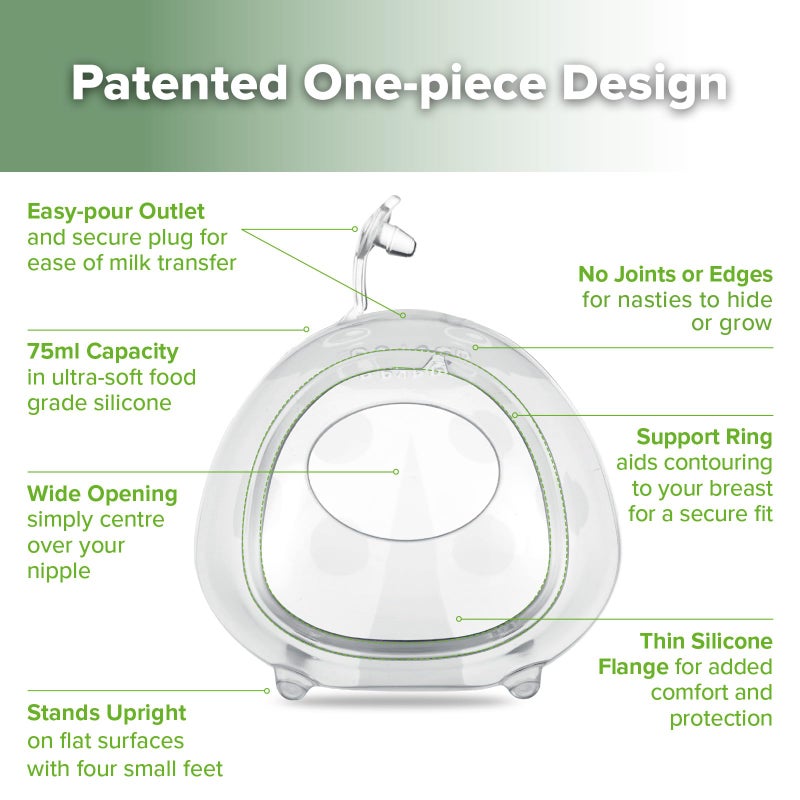 Haakaa Ladybug Milk Collector - Wearable Breast Shields Soft Nursing Cups Breast Milk Saver, Portable, Letdown Catcher Breastfeeding Essentials, 2.5oz/75ml, 1pc - Image 4