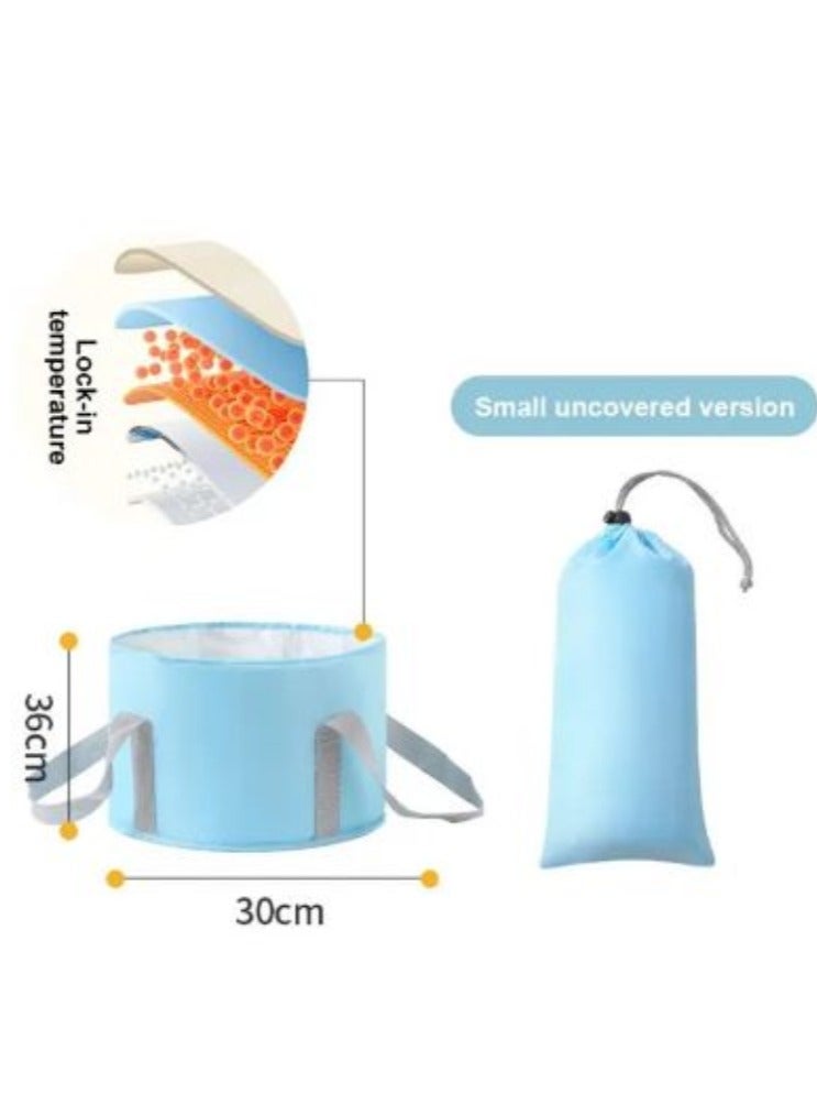 AROAQ 1pc Portable Collapsible Foot Bath Basin with Handles Perfect for Soaking Feet Traveling Camping and Outdoor Activities - Image 1