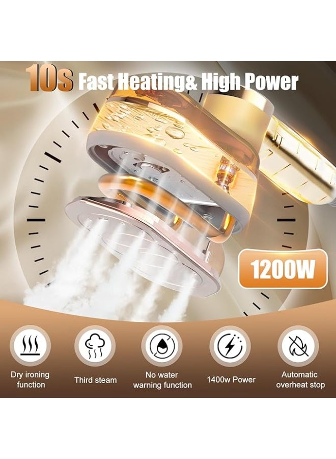 DUNISO مكواة بخار 2 في 1، مكواة بخار محمولة بزاوية 180° مع شاشة LED، مكواة ملابس صغيرة محمولة للسفر، 3 مستويات من بخار الماء، موفرة للمساحة، للاستخدام في المنزل والمكتب والسفر، 1200 واط - Image 2