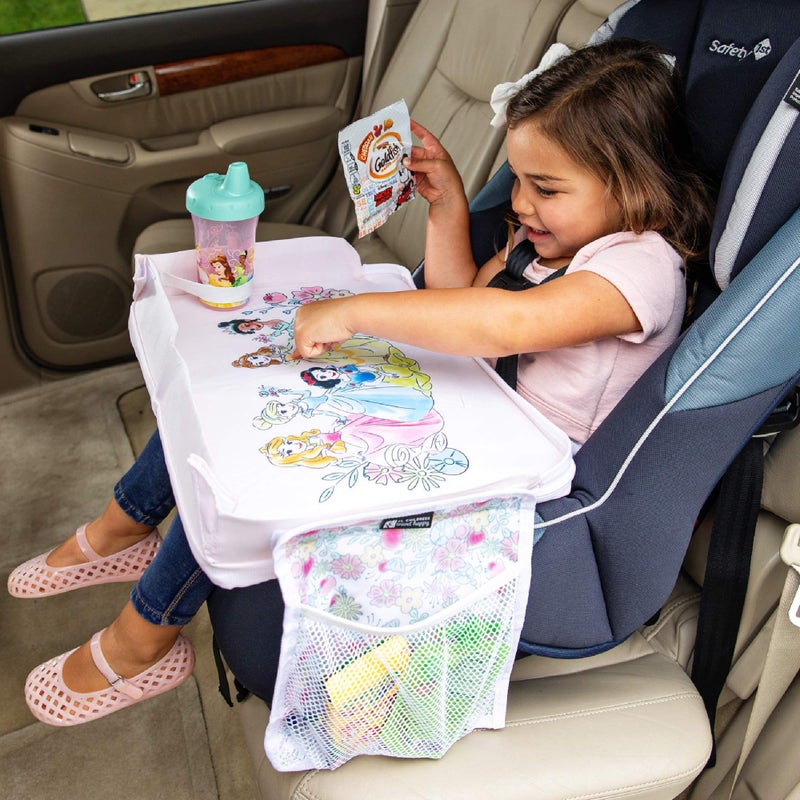 J.L. Childress Disney Baby 3-IN-1 Kids Travel Tray & Tablet Holder - Car Seat Lap Tray Desk for Toddlers, Road Trip Essentials, Car Seat Activity Table, Travel Accessories - Disney Princess - Image 3