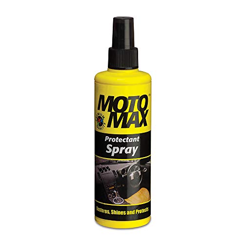 Motomax Protectant Spray (200 ml)| Repels dust, pollutants| Protect, Restore Faded Vinyl, Plastic, Leather, Dashboard, Rubber, Tyres of Cars, Bikes, Motorcycles & Scooty| Provides Long Lasting Shine - Image 1