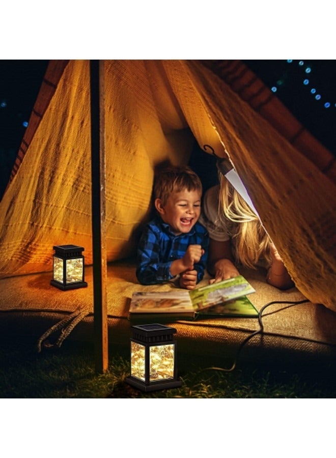 GGEROU 2-Piece Ramadan Solar Lights Outdoor Hanging Lanterns, Solar Lanterns Outdoor Waterproof Led Solar Hanging Lantern - Image 4