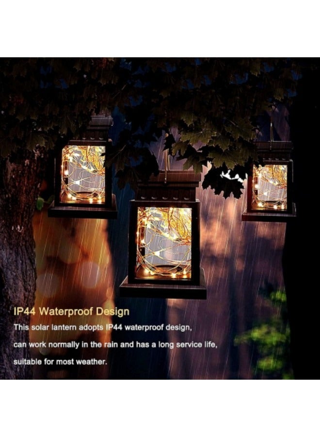 GGEROU 2-Piece Ramadan Solar Lights Outdoor Hanging Lanterns, Solar Lanterns Outdoor Waterproof Led Solar Hanging Lantern - Image 3