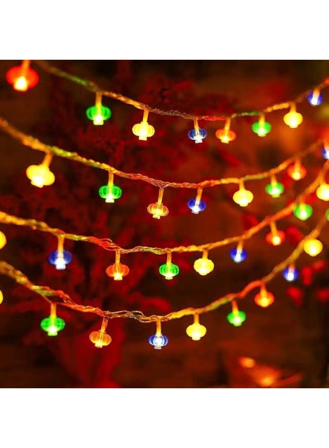New Year's Year Of The Dragon Red Lantern Chinese Knot Lantern Flashing Lights String Lights All Over The Sky Star Spring Festival Decoration Home New Year Atmosphere Lights