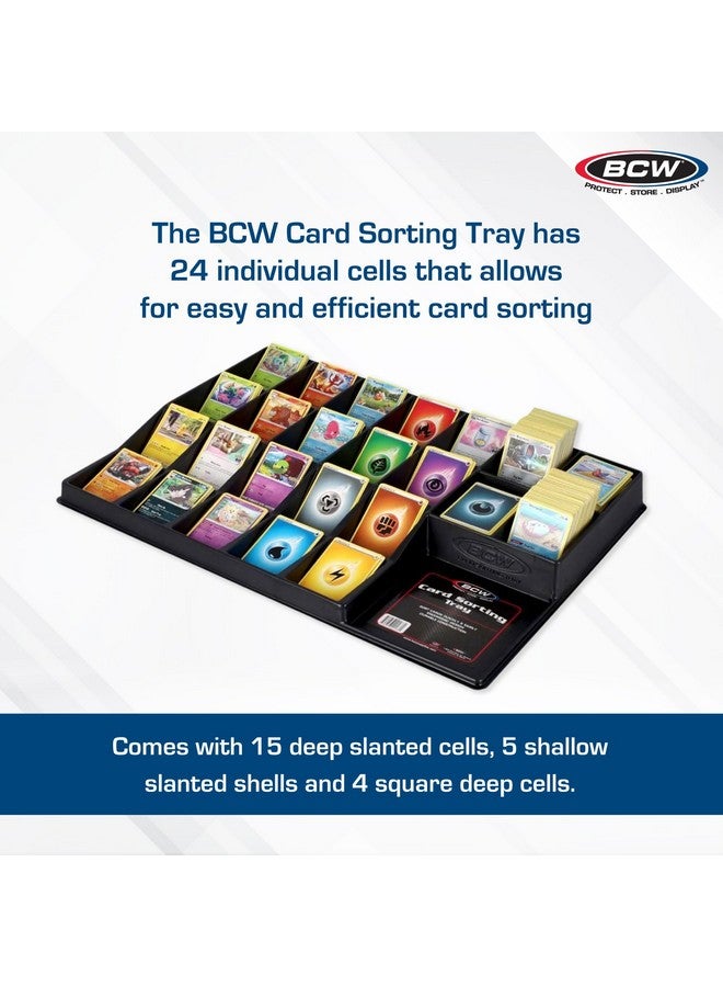 BCW Trading Card Sorting Tray for Pokemon, MTG, Baseball, Sports Cards | 24-Cell Organizer, Grading Kit, Display Case | Perfect for Sorting, Storing, and Displaying Trading Cards, and Sports Cards - Image 2