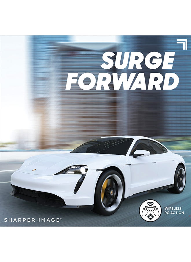 Sharper Image - Sharper Image Officially Licensed Porsche Taycan Turbo S Remote Control Electric Car, Working LED Lights & USB-C Charging Station - Image 1