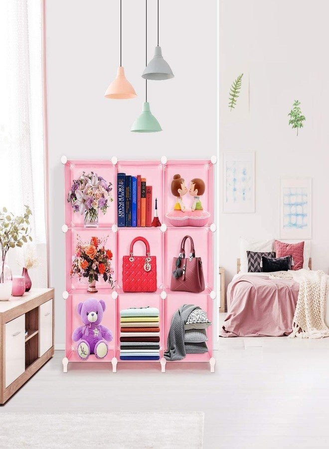 LUHI Plastic Wardrobe for Kids Clothes – Easy to Use Anti-Skid & Non-Slip Effective Professional, Plastic Cupboard for Kids, Foldable Almirah, Collapsible Wardrobe (Pink S4, 8-Shelf-6-Door) - Image 3