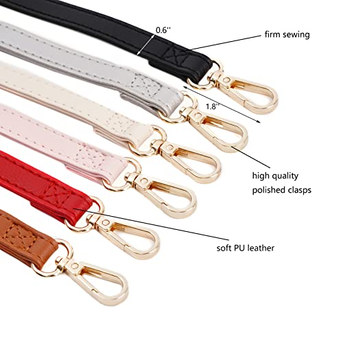 Xiazw Adjustable Soft PU Leather Shoulder Crossbody Purse Strap Bag Chain Replacement (Black - Silver) - Image 4