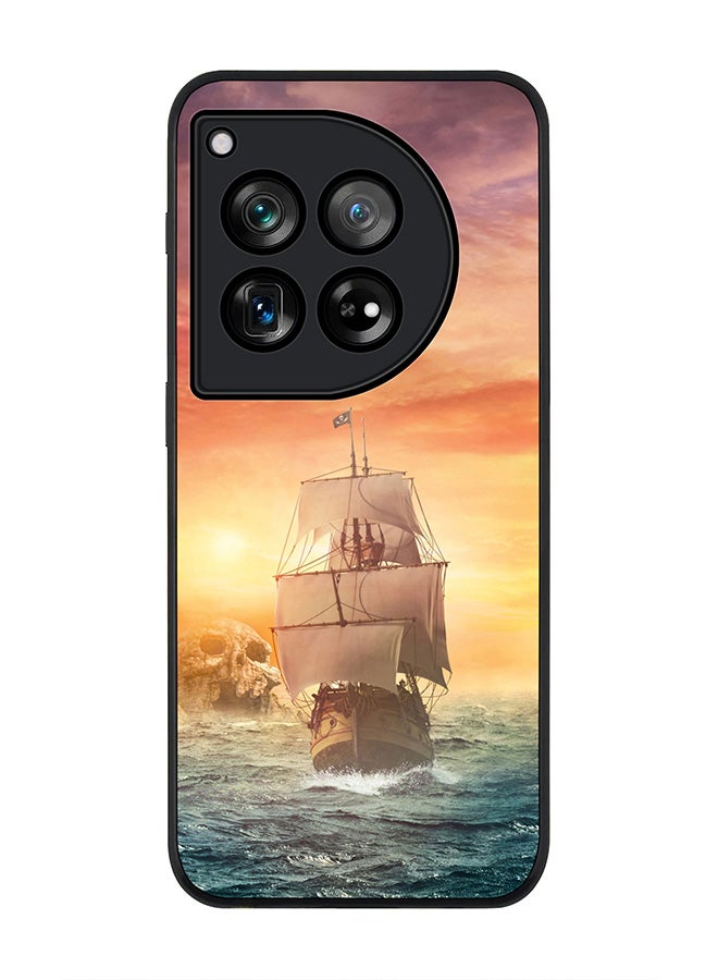 Stylizedd Rugged Black Edge Case for OnePlus 12, Slim fit Soft Case Flexible Rubber Edges Anti Drop TPU Gel Thin Cover -  Skull Island - Image 1