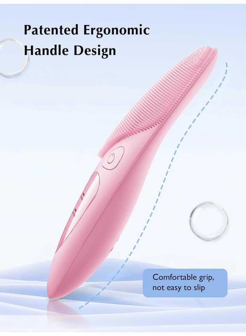 جهاز تنظيف وتدليك الوجه الكهربائي بتقنية الاهتزاز الصوتي – 5 أوضاع تنظيف للبشرة – سيليكون طبي ناعم – مقاوم للماء IPX7 – بطارية 500mAh قابلة لإعادة الشحن – قوة 5 واط لتنظيف عميق وإزالة الرؤوس السوداء وتقشير البشرة والعناية اليومية لجميع أنواع البشرة - Image 5