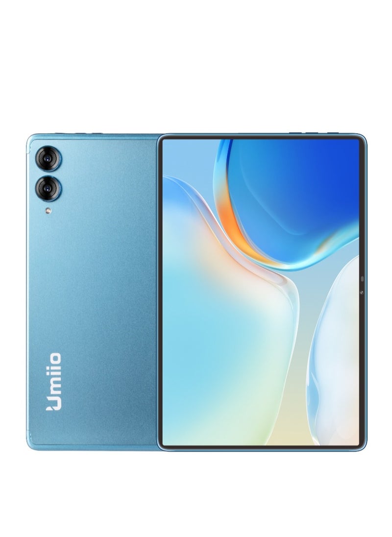 Umiio - Smart Tablet PC with Keyboard and Mouse 10.1-inch HD Screen 8GB RAM 256GB ROM Front and Rear Camera WiFi and Dual SIM Network Android Tab with Leather Cover - Image 1