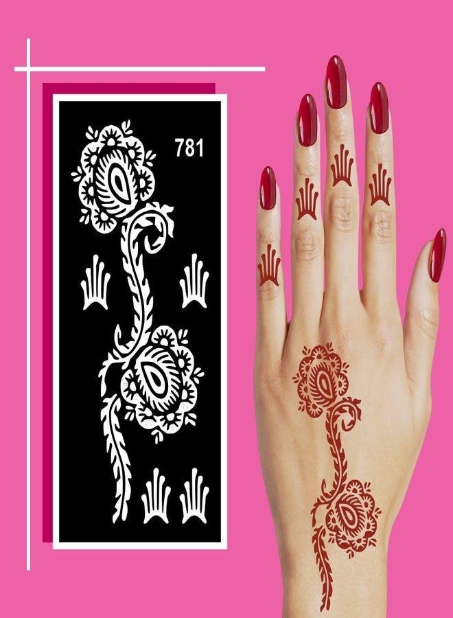 Komstec Floral Hand Mehndi Sticker Combo for Bride’s Function and Celebration - Image 5
